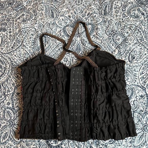 Vintage Beaded Bustier Corset Top - Picture 2 of 11